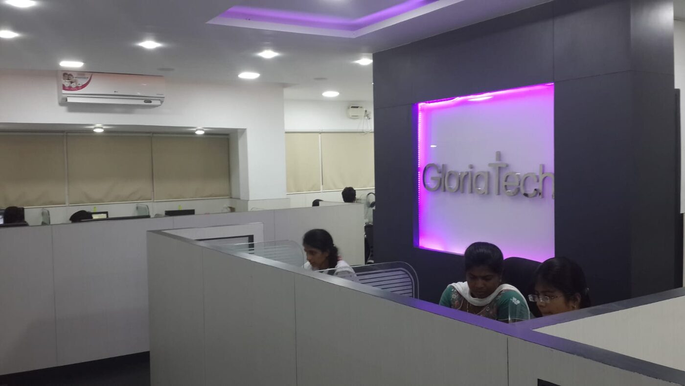 GloriaTech engineering floor with the team at work